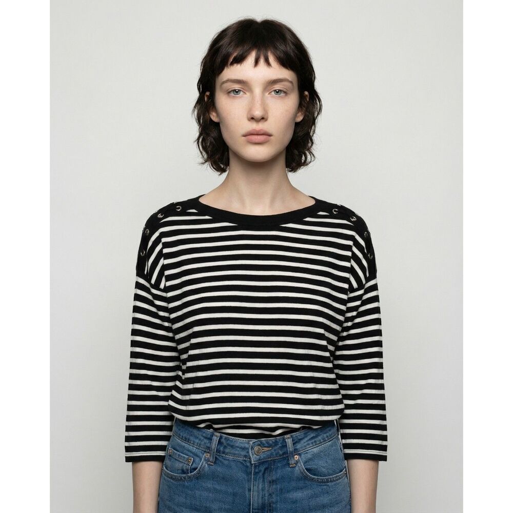 Chaps Laced Shoulder Top